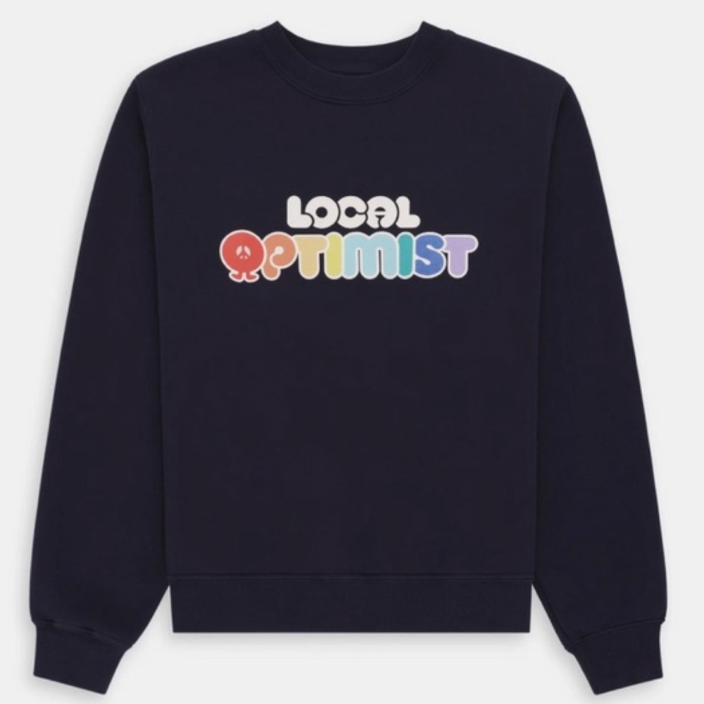 Madhappy Local Optimist Sweatshirt Navy Blue Size Medium
